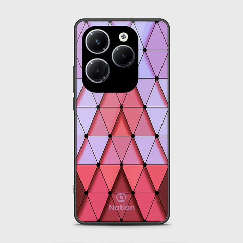 Infinix Hot 40 Cover- Onation Pyramid Series - HQ Ultra Shine Premium Infinity Glass Soft Silicon Borders Case