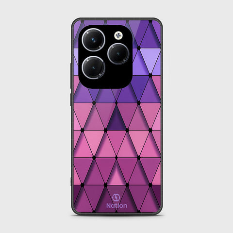 Infinix Hot 40 Cover- Onation Pyramid Series - HQ Ultra Shine Premium Infinity Glass Soft Silicon Borders Case