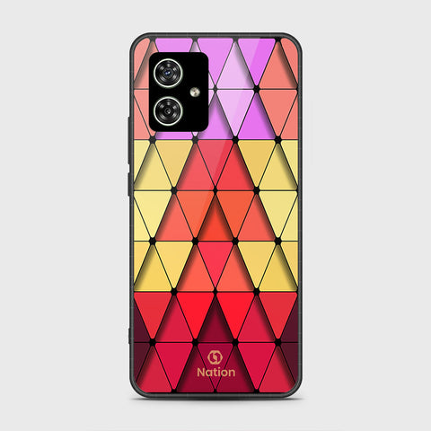 Motorola Moto G54 Cover- Onation Pyramid Series - HQ Ultra Shine Premium Infinity Glass Soft Silicon Borders Case