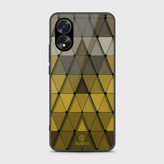 Oppo A18 Cover- Onation Pyramid Series - HQ Ultra Shine Premium Infinity Glass Soft Silicon Borders Case