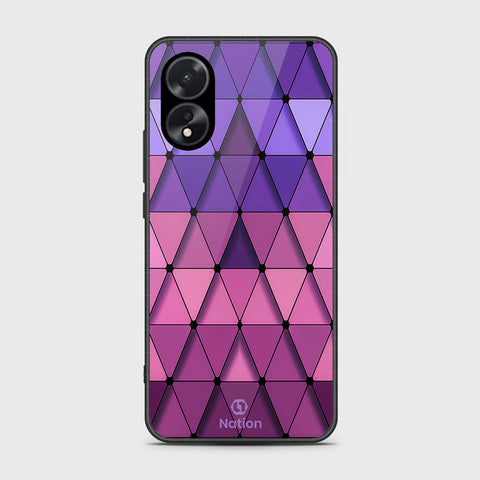 Oppo A38 Cover- Onation Pyramid Series - HQ Ultra Shine Premium Infinity Glass Soft Silicon Borders Case