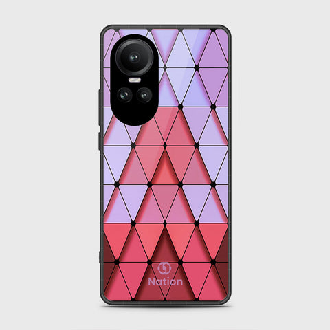 Oppo Reno 10 Pro Cover- Onation Pyramid Series - HQ Ultra Shine Premium Infinity Glass Soft Silicon Borders Case