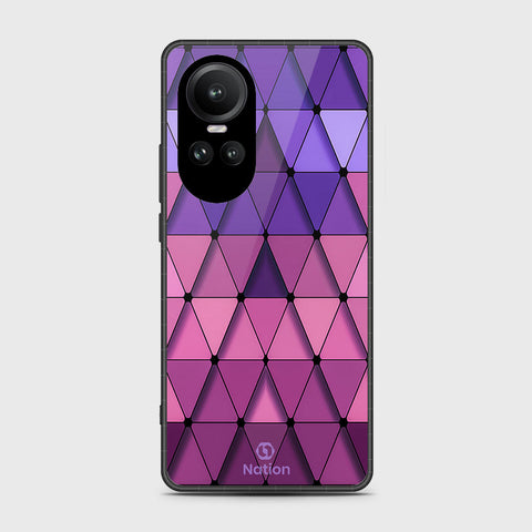 Oppo Reno 10 Pro Cover- Onation Pyramid Series - HQ Ultra Shine Premium Infinity Glass Soft Silicon Borders Case