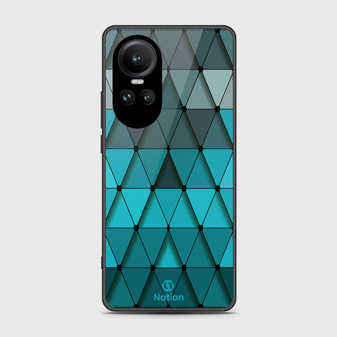 Oppo Reno 10 Pro Cover- Onation Pyramid Series - HQ Ultra Shine Premium Infinity Glass Soft Silicon Borders Case