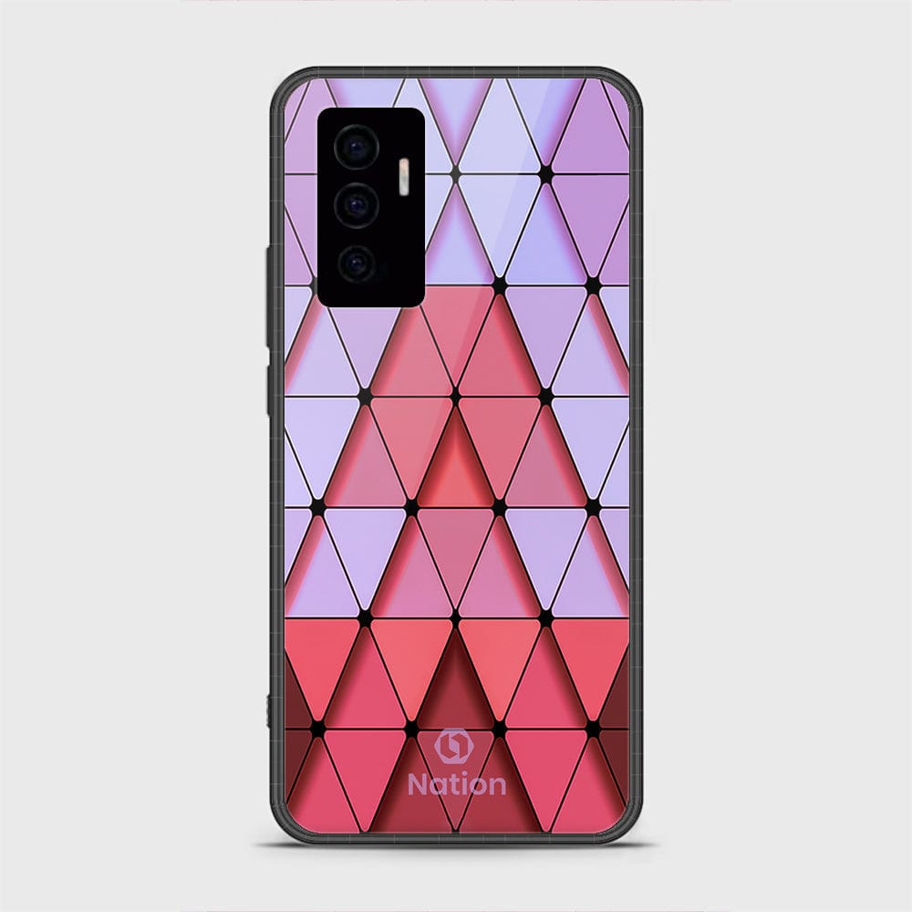 Vivo V23e 5G Cover- Onation Pyramid Series - D325 - HQ Ultra Shine Premium Infinity Glass Soft Silicon Borders Case ( Fast Delivery )