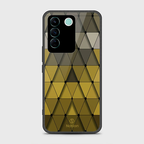 Vivo V27e Cover- Onation Pyramid Series - HQ Ultra Shine Premium Infinity Glass Soft Silicon Borders Case (Fast Delivery)