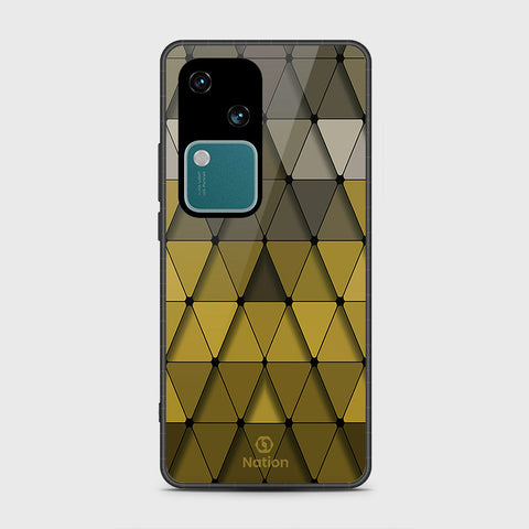 Vivo V30 Cover- Onation Pyramid Series - HQ Ultra Shine Premium Infinity Glass Soft Silicon Borders Case (Fast Delivery) (H)