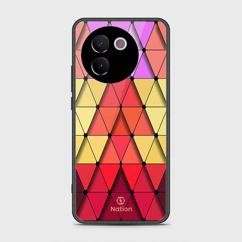 Vivo V30e Cover- Onation Pyramid Series - HQ Ultra Shine Premium Infinity Glass Soft Silicon Borders Case