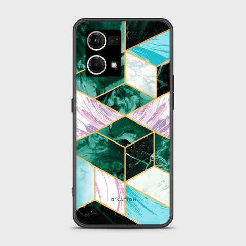 Oppo Reno 7 4G Cover - O'Nation Shades of Marble Series - D321 - HQ Ultra Shine Premium Infinity Glass Soft Silicon Borders Case ( Fast Delivery )