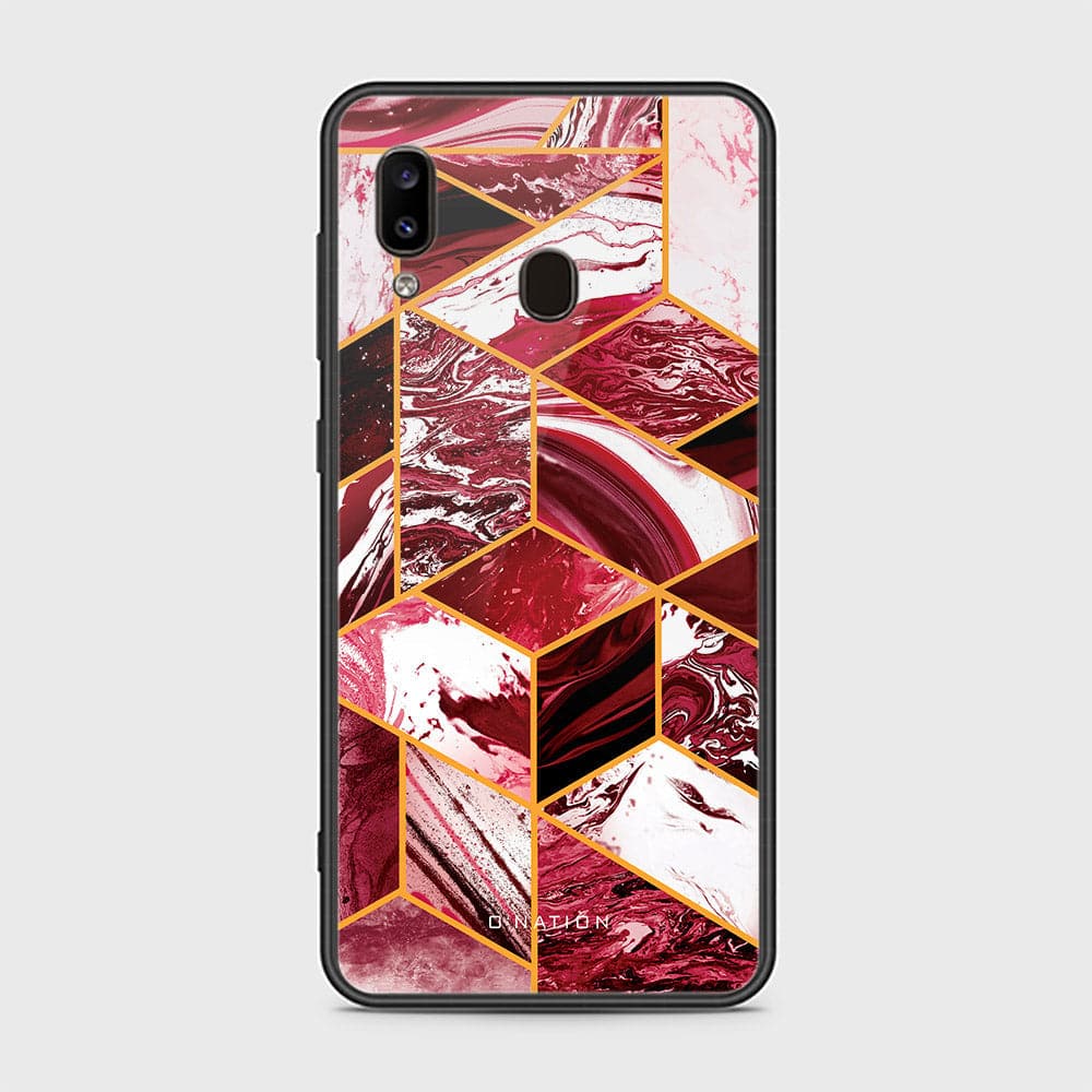 Samsung Galaxy A20 Cover - Design55 - O'Nation Shades of Marble Series - HQ Ultra Shine Premium Infinity Glass Soft Silicon Borders Case (Fast Delivery)