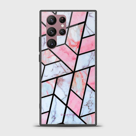 Samsung Galaxy S22 Ultra 5G Cover - O'Nation Shades of Marble Series - HQ Ultra Shine Premium Infinity Glass Soft Silicon Borders Case (Fast Delivery)