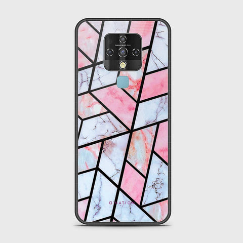Tecno Camon 16 Cover - O'Nation Shades of Marble Series - D5 - HQ Ultra Shine Premium Infinity Glass Soft Silicon Borders Case ( Fast Delivery )