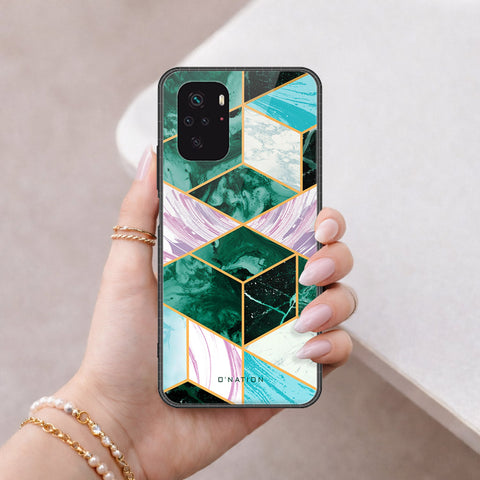 Xiaomi Redmi Note 10 4G Cover - O'Nation Shades of Marble Series - HQ Ultra Shine Premium Infinity Glass Soft Silicon Borders Case