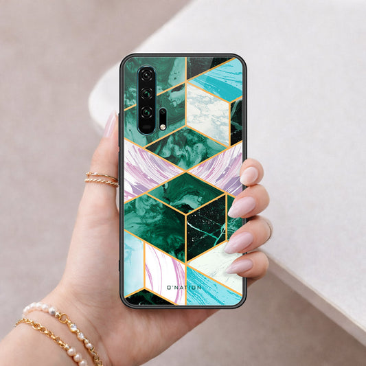 Honor 20 Pro Cover - O'Nation Shades of Marble Series - HQ Ultra Shine Premium Infinity Glass Soft Silicon Borders Case