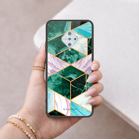 Vivo S1 Pro Cover - O'Nation Shades of Marble Series - HQ Ultra Shine Premium Infinity Glass Soft Silicon Borders Case
