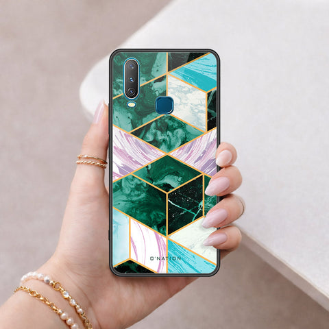 Vivo Y12 Cover - O'Nation Shades of Marble Series - HQ Ultra Shine Premium Infinity Glass Soft Silicon Borders Case