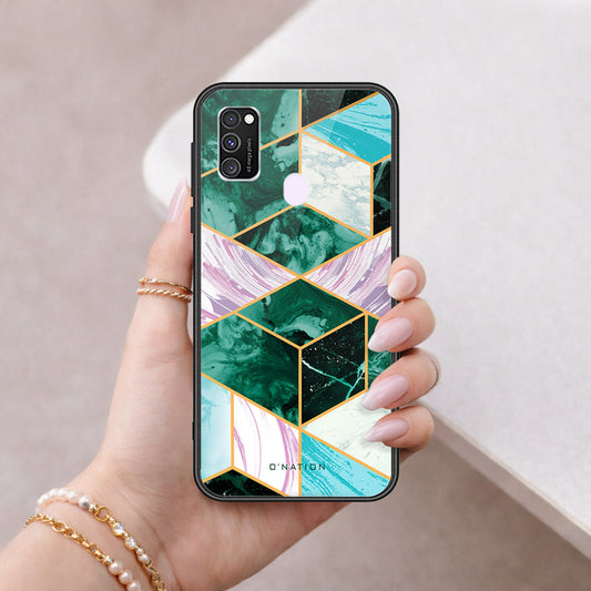 Samsung Galaxy M30s Cover - O'Nation Shades of Marble Series - HQ Ultra Shine Premium Infinity Glass Soft Silicon Borders Case