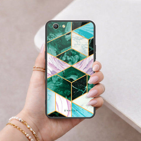 Oppo A39 Cover - O'Nation Shades of Marble Series - HQ Ultra Shine Premium Infinity Glass Soft Silicon Borders Case