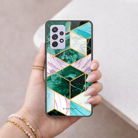 Samsung Galaxy A72 Cover - O'Nation Shades of Marble Series - HQ Ultra Shine Premium Infinity Glass Soft Silicon Borders Case