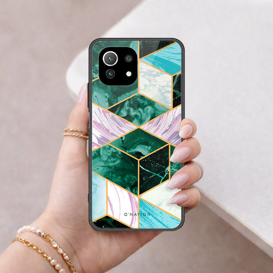 Xiaomi Mi 11 Lite 5G Cover - O'Nation Shades of Marble Series - HQ Ultra Shine Premium Infinity Glass Soft Silicon Borders Case