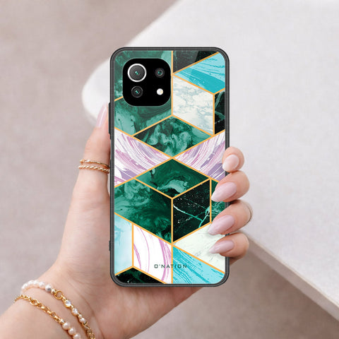 Xiaomi Mi 11 Lite 5G Cover - O'Nation Shades of Marble Series - HQ Ultra Shine Premium Infinity Glass Soft Silicon Borders Case