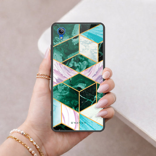 Vivo Y91C Cover - O'Nation Shades of Marble Series - HQ Ultra Shine Premium Infinity Glass Soft Silicon Borders Case