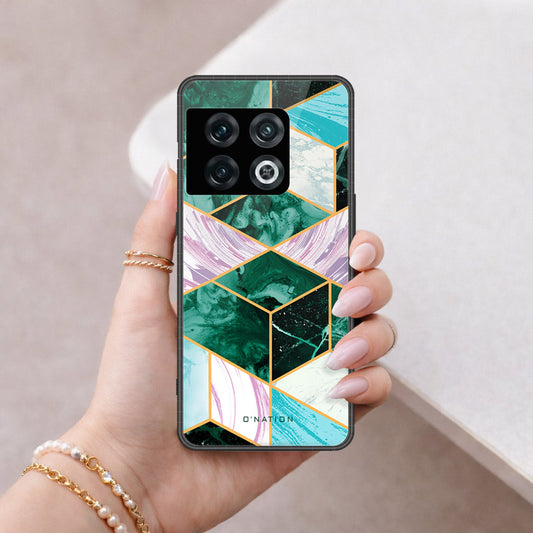 OnePlus 10 Pro Cover - O'Nation Shades of Marble Series - HQ Ultra Shine Premium Infinity Glass Soft Silicon Borders Case