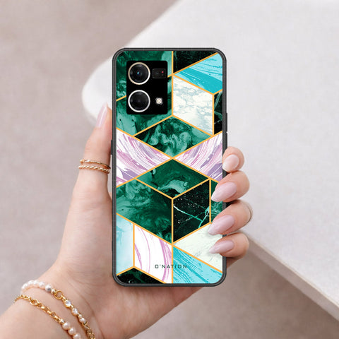 Oppo F21 Pro 4G Cover - O'Nation Shades of Marble Series - HQ Ultra Shine Premium Infinity Glass Soft Silicon Borders Case