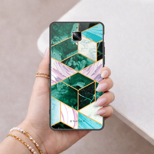 OnePlus 3 Cover - O'Nation Shades of Marble Series - HQ Ultra Shine Premium Infinity Glass Soft Silicon Borders Case
