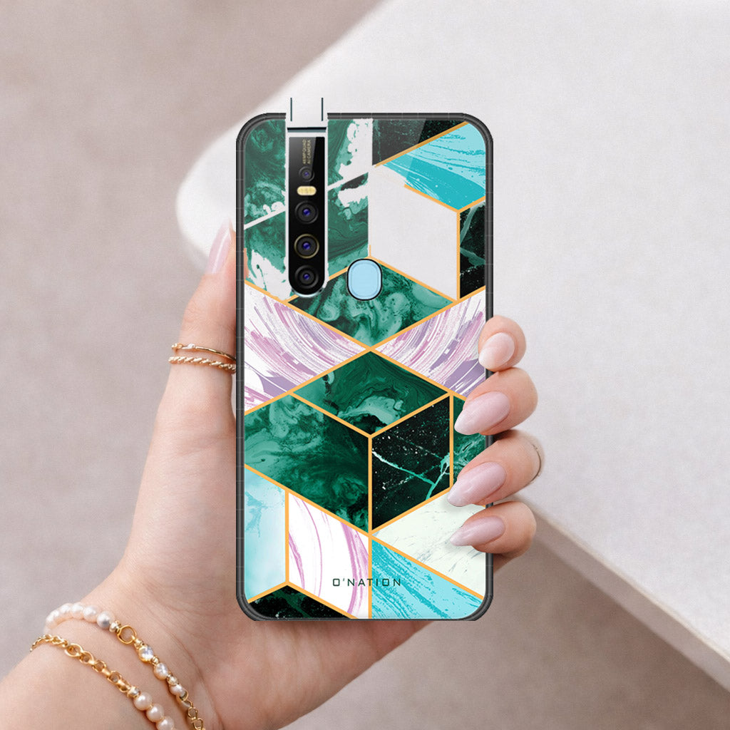 Tecno Camon 15 Pro Cover - O'Nation Shades of Marble Series - HQ Ultra Shine Premium Infinity Glass Soft Silicon Borders Case