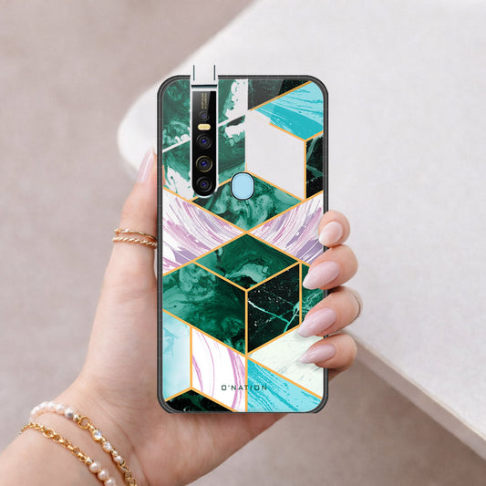 Tecno Camon 15 Premier Cover - O'Nation Shades of Marble Series - HQ Ultra Shine Premium Infinity Glass Soft Silicon Borders Case