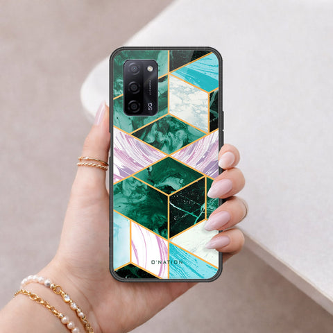 Oppo A55s Cover - O'Nation Shades of Marble Series - HQ Ultra Shine Premium Infinity Glass Soft Silicon Borders Case