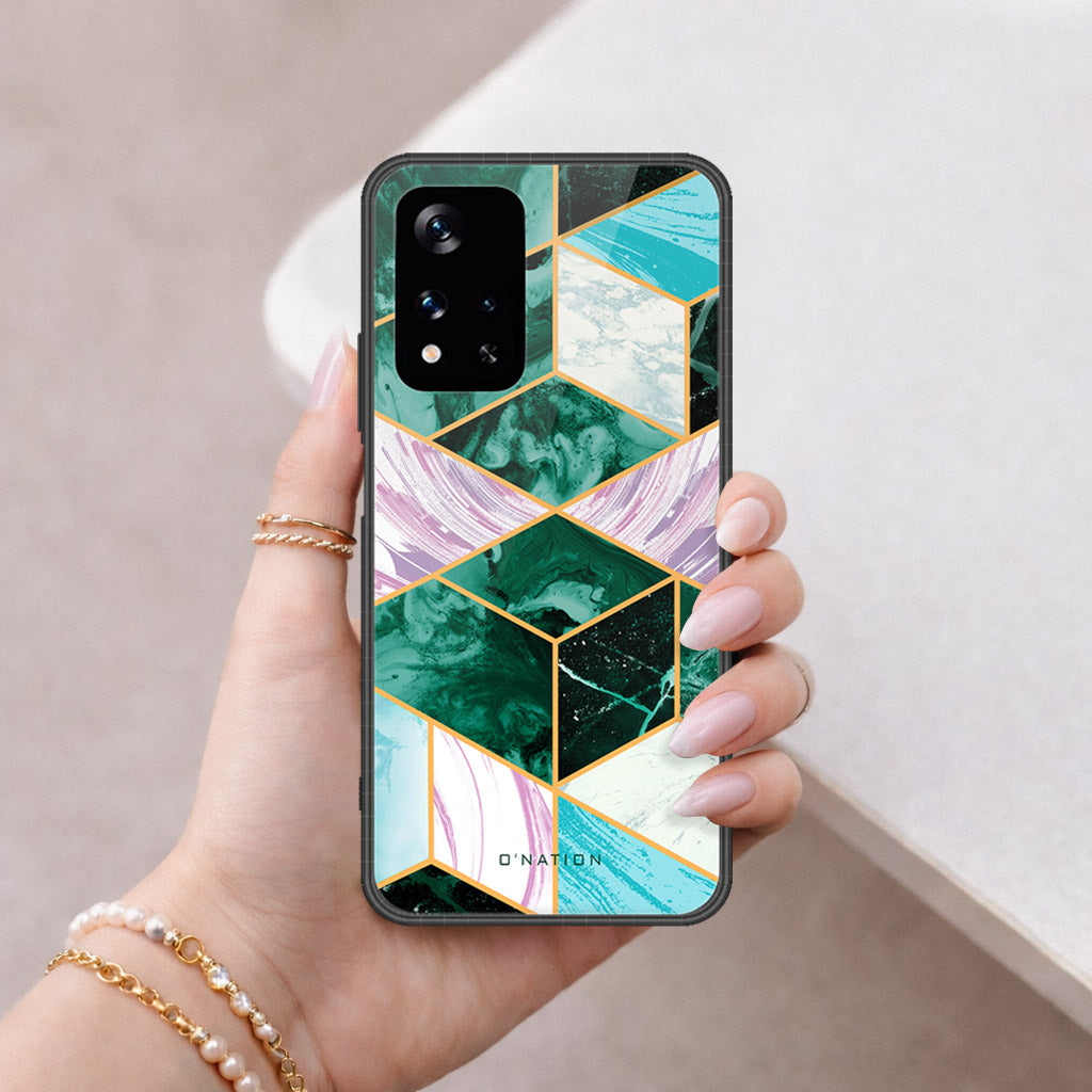 Xiaomi Poco M4 Pro 5G Cover - O'Nation Shades of Marble Series - HQ Ultra Shine Premium Infinity Glass Soft Silicon Borders Case
