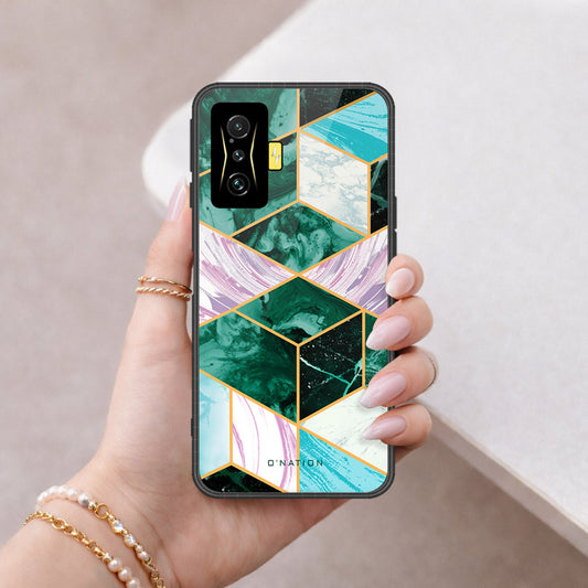 Xiaomi Redmi K50 Gaming Cover - O'Nation Shades of Marble Series - HQ Ultra Shine Premium Infinity Glass Soft Silicon Borders Case