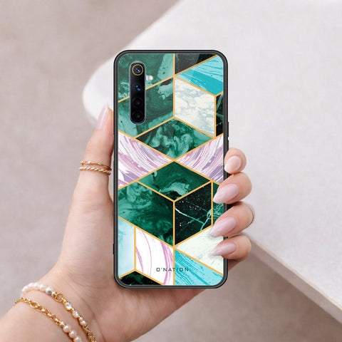 Realme 6 Cover - O'Nation Shades of Marble Series - HQ Ultra Shine Premium Infinity Glass Soft Silicon Borders Case