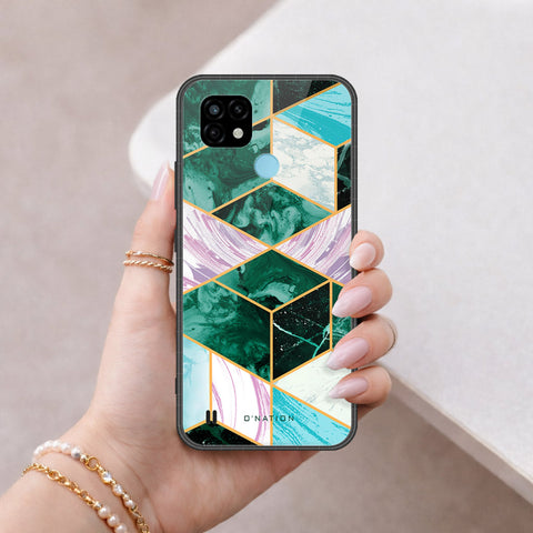Realme C21 Cover - O'Nation Shades of Marble Series - HQ Ultra Shine Premium Infinity Glass Soft Silicon Borders Case
