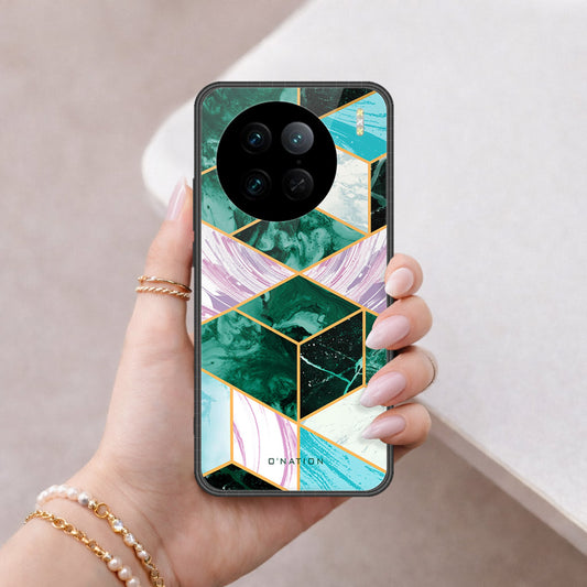Vivo X90 Pro Cover - O'Nation Shades of Marble Series - HQ Ultra Shine Premium Infinity Glass Soft Silicon Borders Case