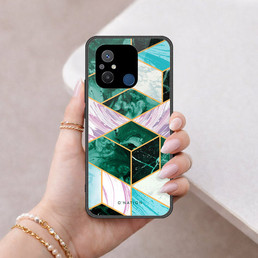Xiaomi Redmi 12C Cover - O'Nation Shades of Marble Series - HQ Ultra Shine Premium Infinity Glass Soft Silicon Borders Case