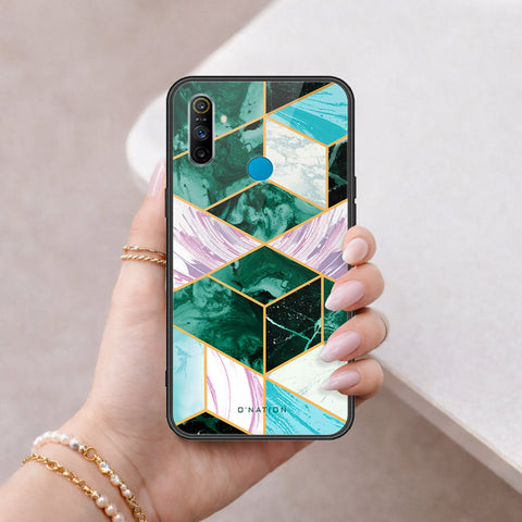 Realme C3 Cover - O'Nation Shades of Marble Series - HQ Ultra Shine Premium Infinity Glass Soft Silicon Borders Case