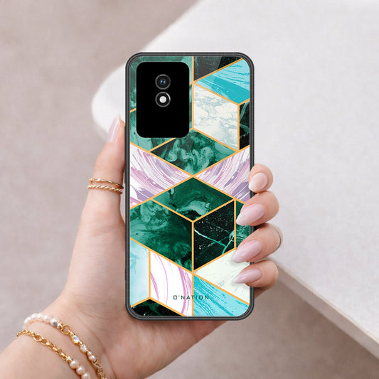 Vivo Y02t Cover - O'Nation Shades of Marble Series - HQ Ultra Shine Premium Infinity Glass Soft Silicon Borders Case