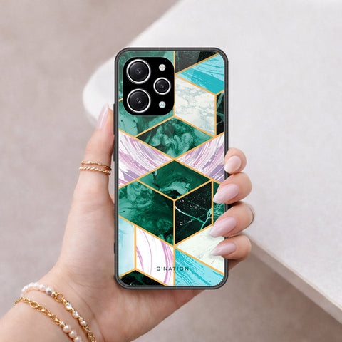 Xiaomi Redmi 12 Cover - O'Nation Shades of Marble Series - HQ Ultra Shine Premium Infinity Glass Soft Silicon Borders Case