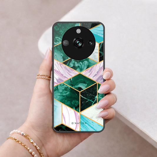 Realme 11 Pro Cover - O'Nation Shades of Marble Series - HQ Ultra Shine Premium Infinity Glass Soft Silicon Borders Case
