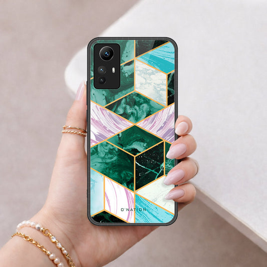 Xiaomi Redmi Note 12S Cover - O'Nation Shades of Marble Series - HQ Ultra Shine Premium Infinity Glass Soft Silicon Borders Case