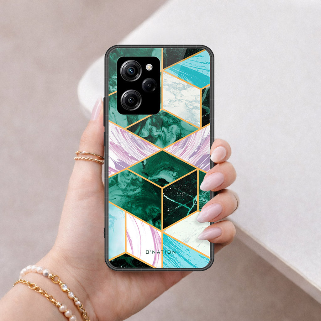 Xiaomi Poco X5 Pro Cover - O'Nation Shades of Marble Series - HQ Ultra Shine Premium Infinity Glass Soft Silicon Borders Case