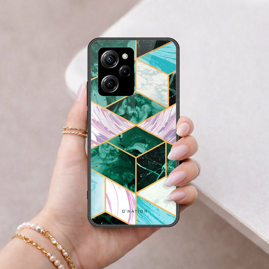 Xiaomi Poco X5 Pro Cover - O'Nation Shades of Marble Series - HQ Ultra Shine Premium Infinity Glass Soft Silicon Borders Case