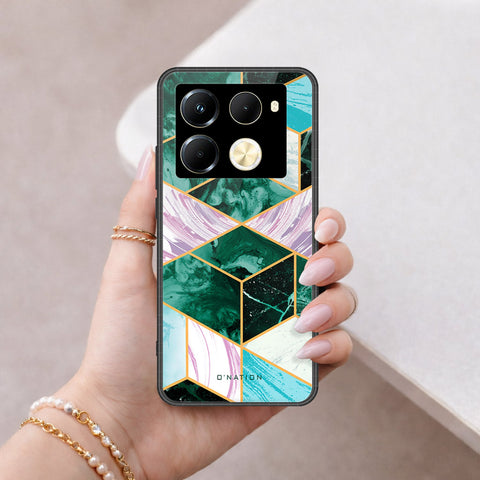 Infinix Note 40 Pro Cover - O'Nation Shades of Marble Series - HQ Ultra Shine Premium Infinity Glass Soft Silicon Borders Case