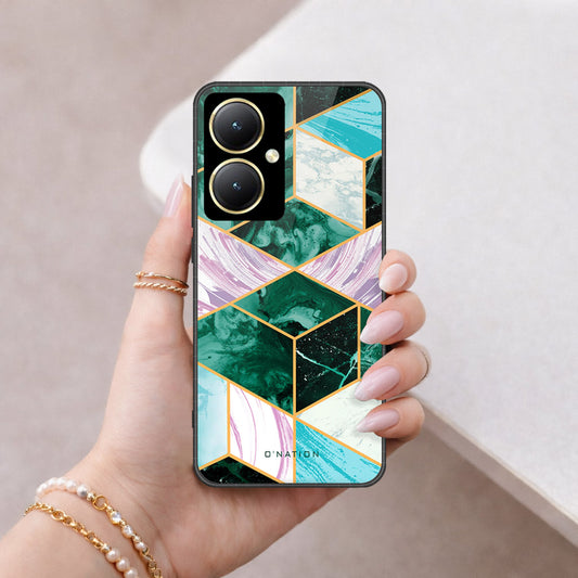 Vivo Y27 Cover - O'Nation Shades of Marble Series - HQ Ultra Shine Premium Infinity Glass Soft Silicon Borders Case