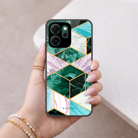 Oppo Reno 14F Cover - O'Nation Shades of Marble Series - HQ Ultra Shine Premium Infinity Glass Soft Silicon Borders Case