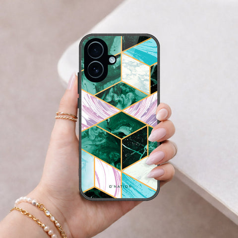 iPhone 17 - O'Nation Shades of Marble Series - HQ Ultra Shine Premium Infinity Glass Soft Silicon Borders Case