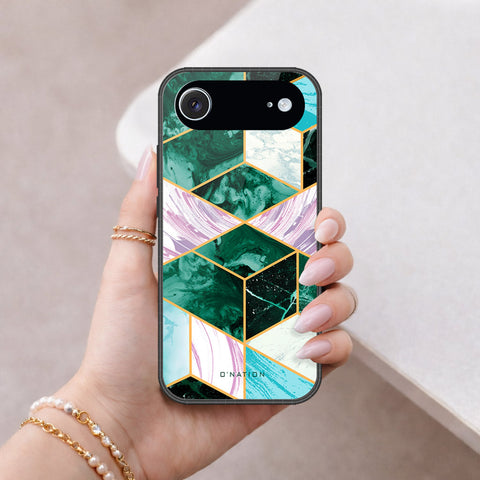 iPhone 18 Air - O'Nation Shades of Marble Series - HQ Ultra Shine Premium Infinity Glass Soft Silicon Borders Case
